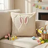 Easter Bunny Accent Pillowcase Cushion Cover for Sofa Bed Living Room Home Decor