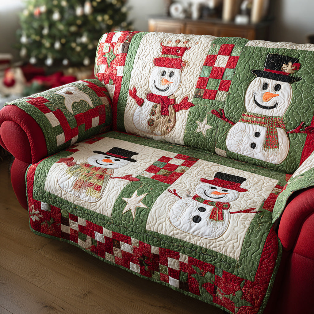 Christmas Candle Night Quilted Sofa Cover NCU0TD1455 everthome