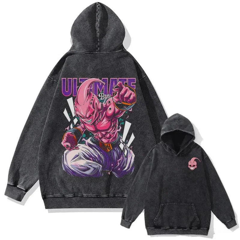 Baby Buu Dragon Ball Anime Printed Oversized Hoodie