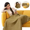Wearable USB Electric Heated Blanket Heating Electric Blanket Shawl (Green)