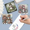 6Pcs Diamond Painting Snowman Greeting Cards Congratulations Cards & Gifts