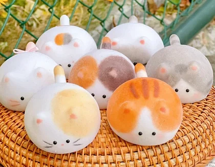 タバスクイーズ ３点セット 羊 猫 デコレーション 捏捏 タバスクイーズ 3点セット 羊 猫 デコレーション 捏捏 猫のスクイーズ