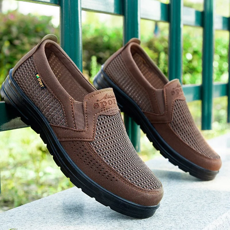 Slip-On Men'S Casual Shoes Men Summer Style Mesh Flats For Men Loafer Creepers Casual Shoes Comfortable shoes 38-48 2020