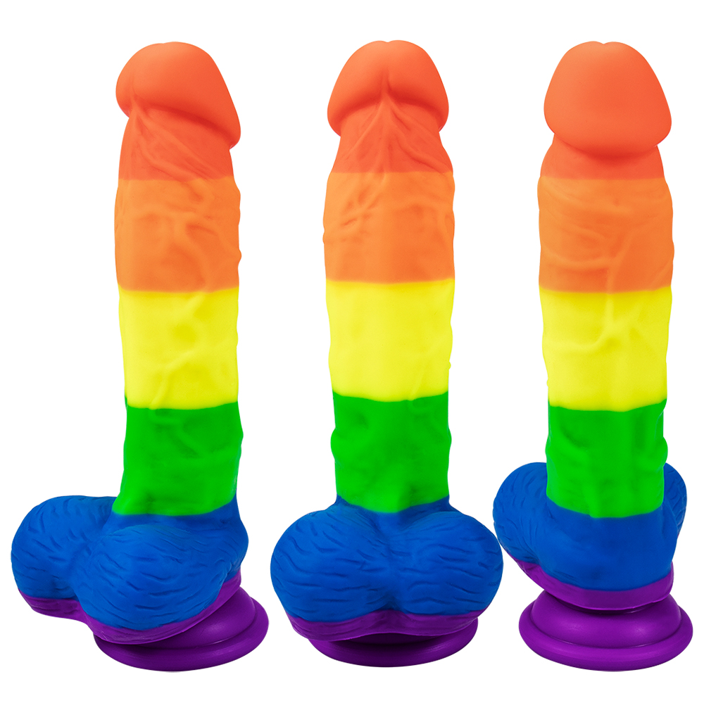 Rainbow Pride 7 Color Dildo