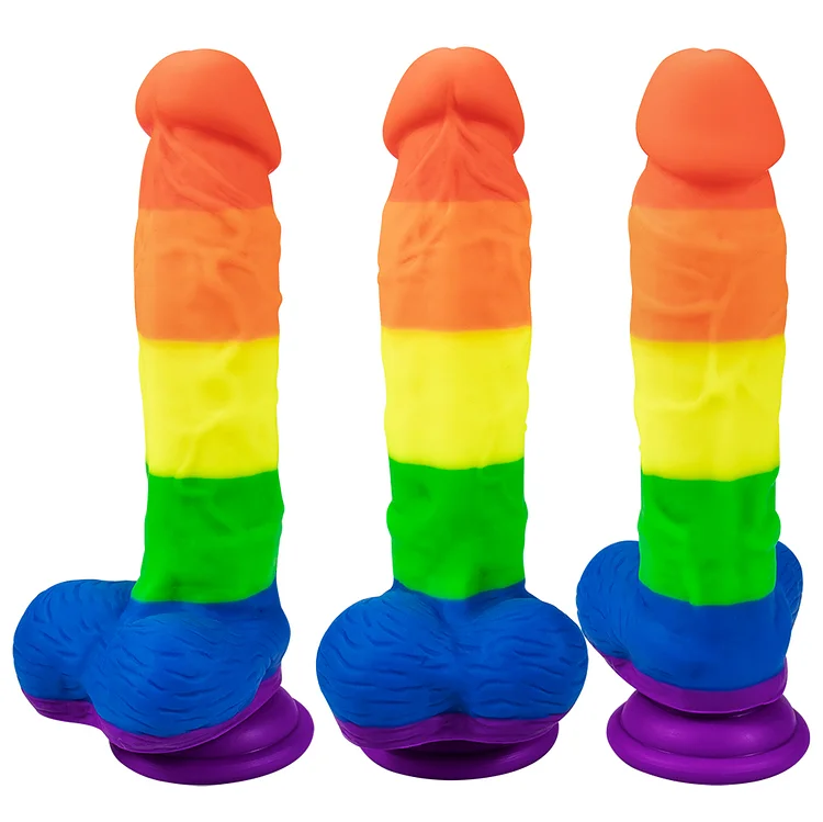 Rainbow Pride 7 Color Dildo Weloveplugs