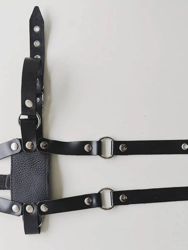 pornhint Pornhint Mask bondage BDSM,fetish Hood Muzzle real leather bdsm furnisher