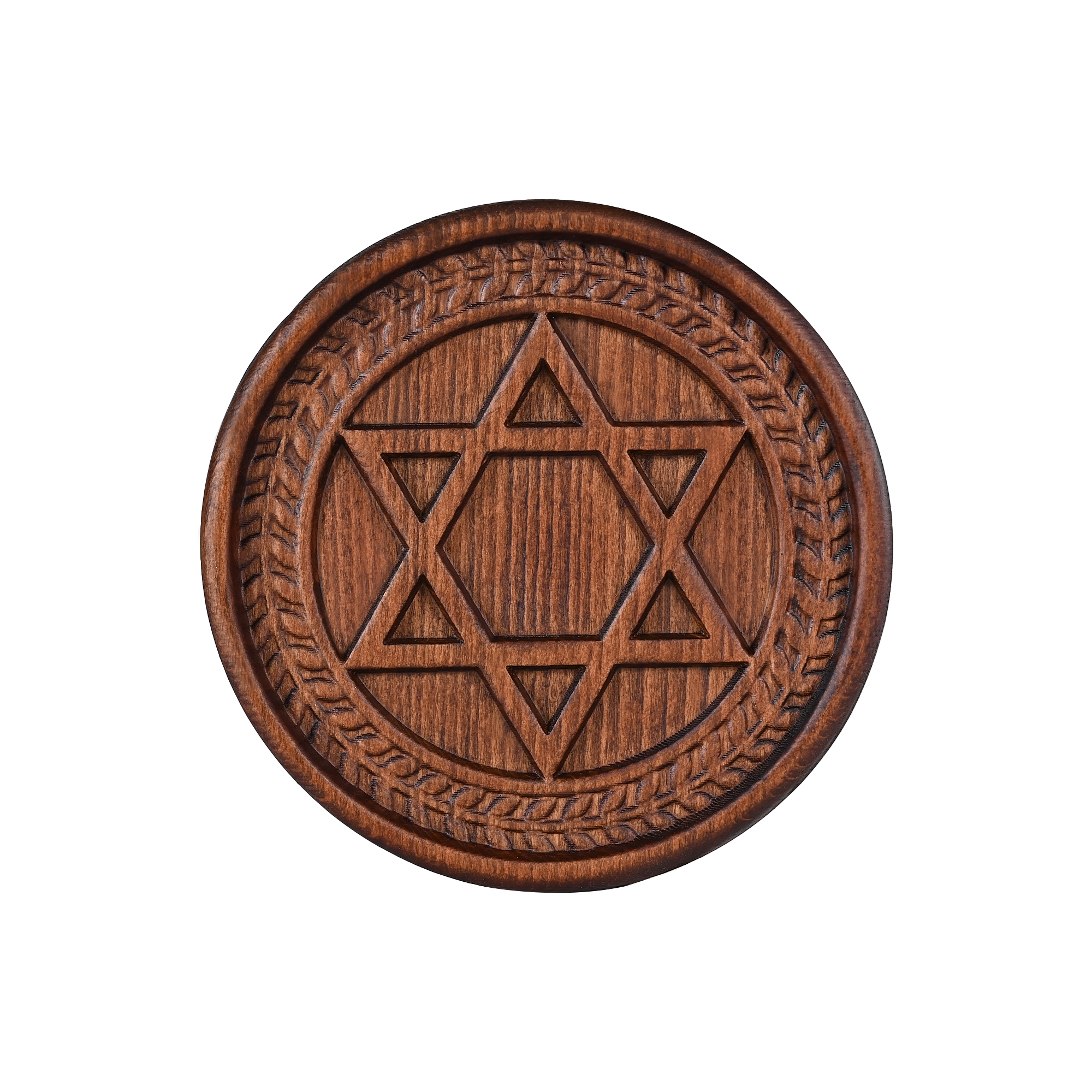 Beech Wood Coaster: The Star of David’s Guardian & Abundance