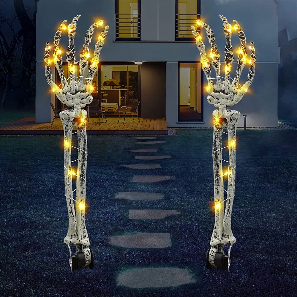 Halloween Ghost Hand Light horror props skeleton arm floor lamp party patio home decoration