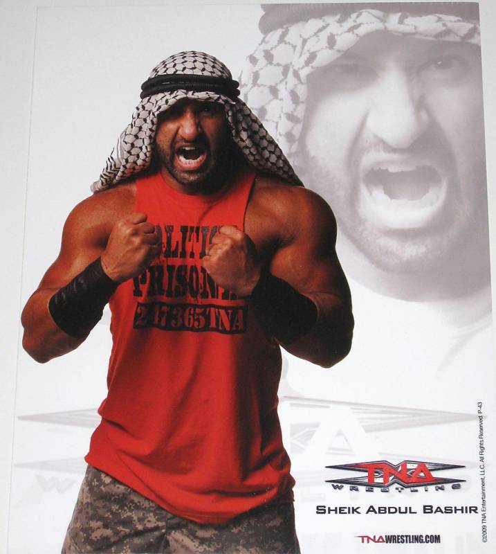 TNA SHEIK ABDUL BASHIR P-43 OFFICIAL LICENSED UNRELEASED 8X10 PROMO Photo Poster painting