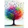 Colorful Musical Note Tree-11CT Stamped Cross Stitch 40*60cm/15.75*23.62in tapestrymarket