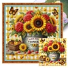 (Multi-Style) Butterfly And Flowers In Bucket-11CT Stamped Cross Stitch 45*45cm/17.72*17.72in