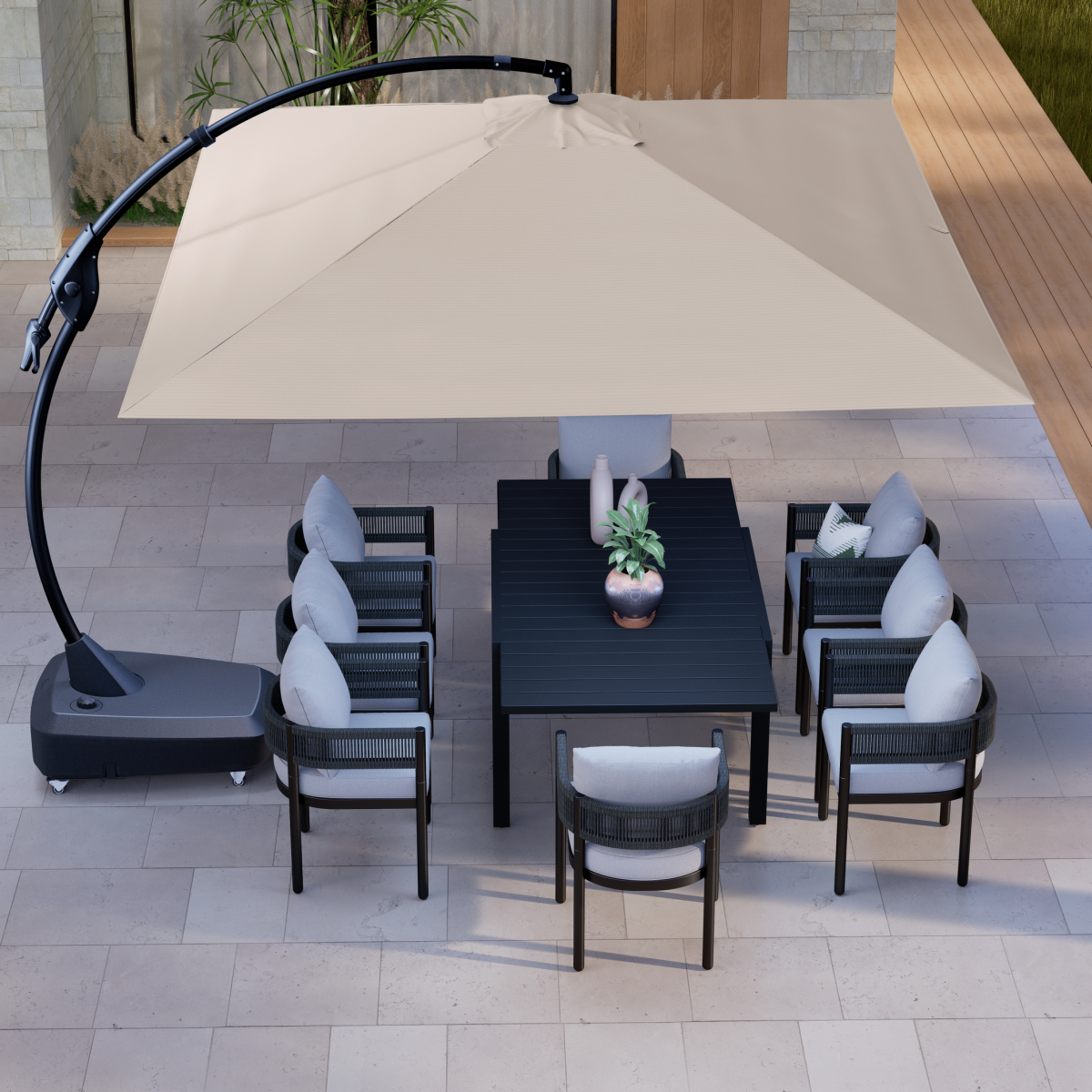 Grand Patio Deluxe NAPOLI Cantilever Patio Umbrella