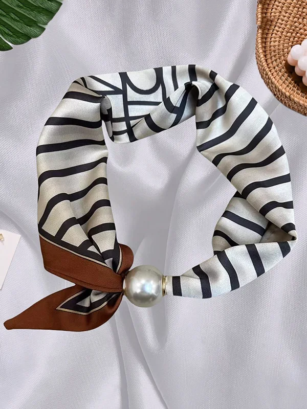 Striped Split-Joint Printed Shawl&Scarf