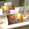 Flower Gift Teddy Bear DIY Diamond Painting PU Tissue Holder Box