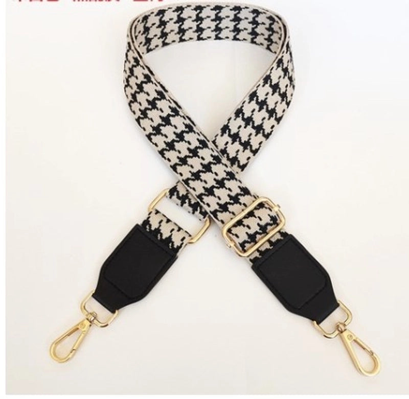 Houndstooth Shoulder Bag Accessory Strap Adjustable Wide Shoulder Strap Single Shoulder Crossbody Stylish Bag Accessories Color Package Strap