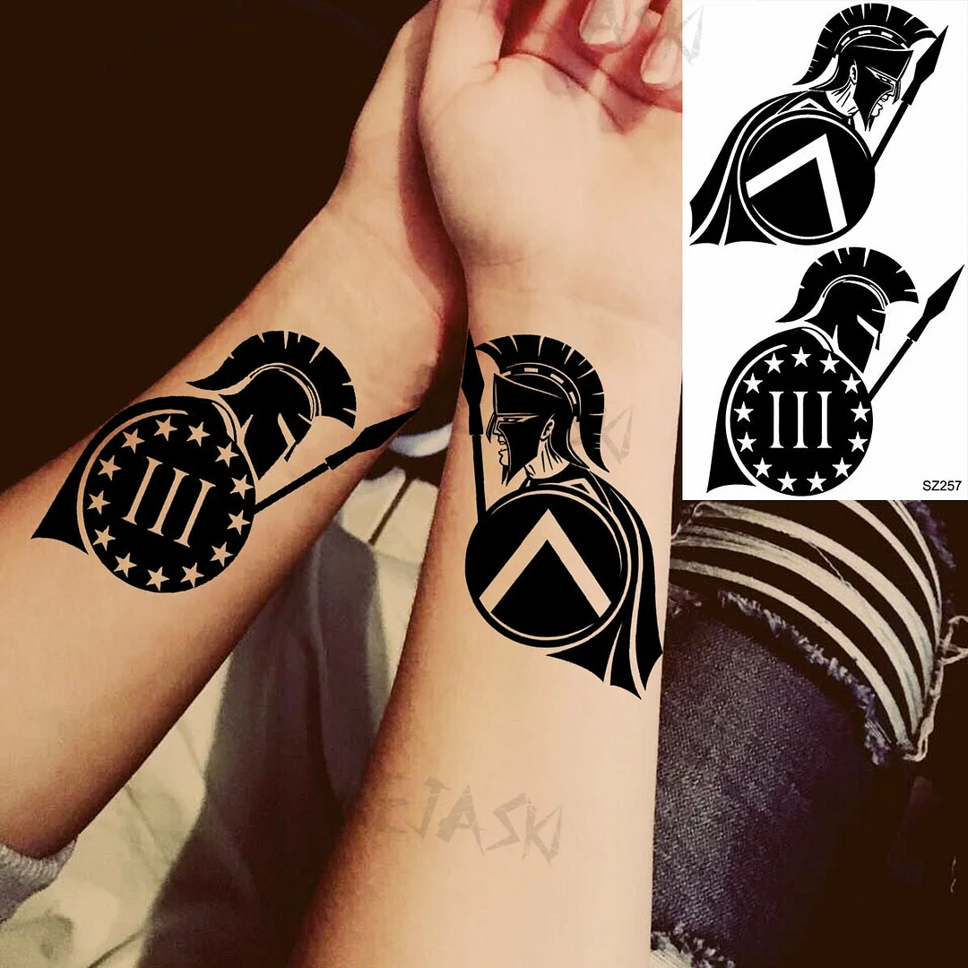 Black Little Dandelion Fashion Feet Temporary Tattoos For Women Adult Feather Spartan Realistic Fake Tattoo Body Art Tatoo Decal