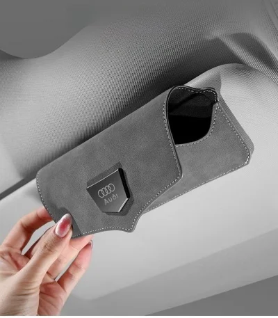 Suede Leather Car Glasses Case