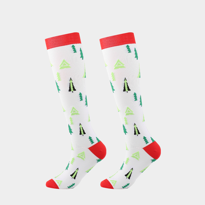 Christmas Hat, Elk, Christmas Tree Printed Christmas Socks - Livereid