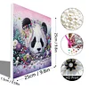 DIY Pearl Painting Cute Panda for Home Wall Decor with Frame(25x25cm)