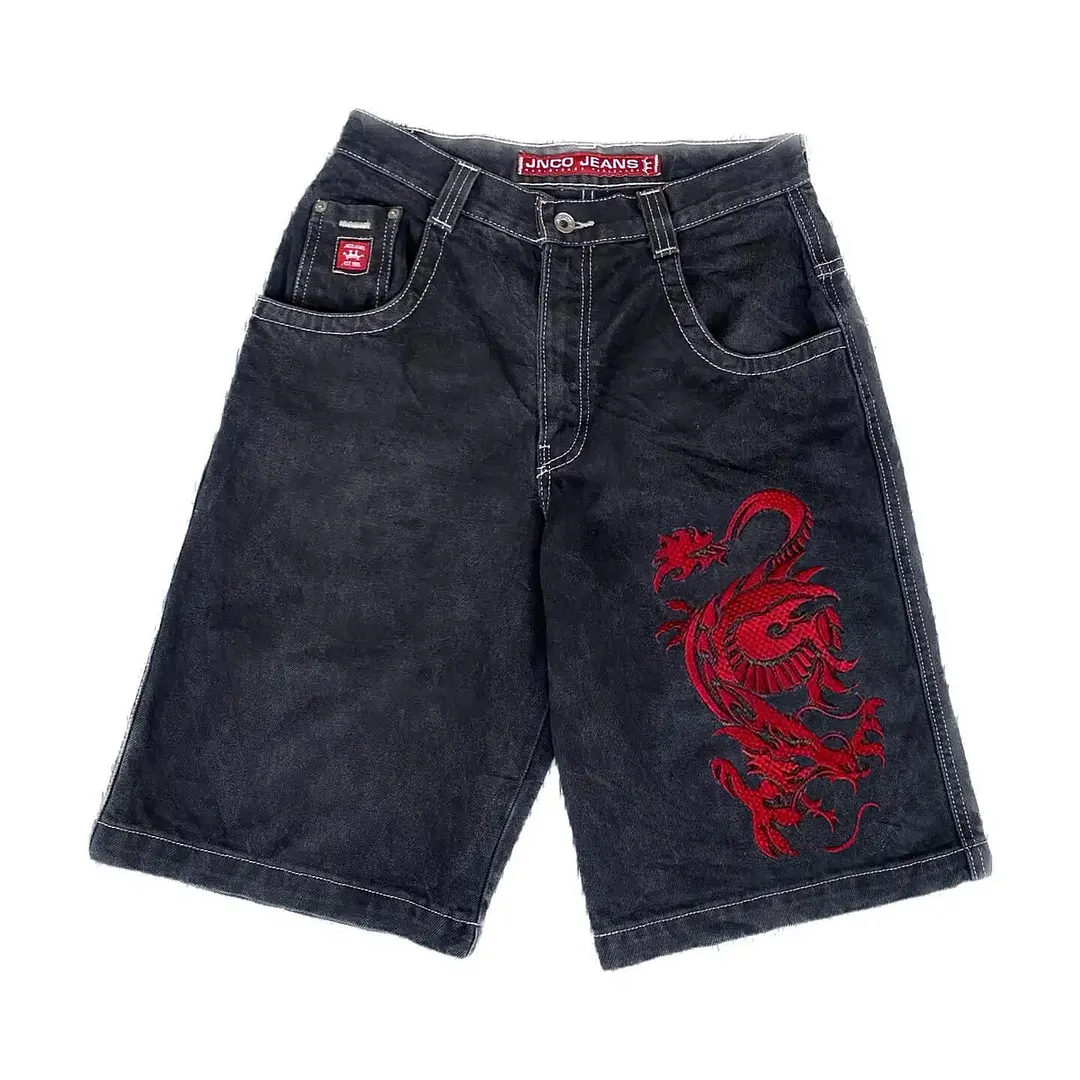 Brownm Pants Men's Loose Wide-Leg Retro Gradient Jeans Men's Tide Card High Street Straight Tube Overs