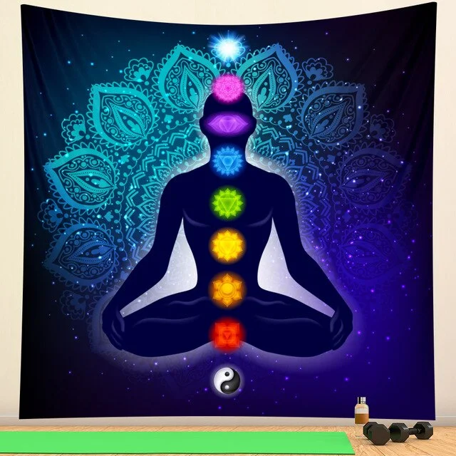 Indian mandala meditation Tarot tapestry wall decoration Mandala tapestry witchcraft Bohemian Hippie home decoration yoga mat