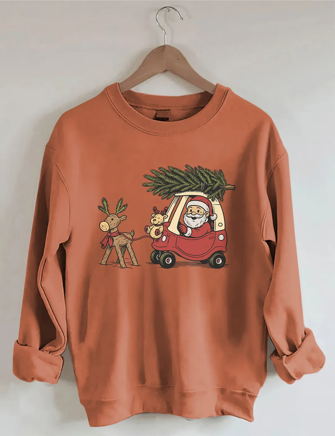 Funny Santa Car Sweatshirt