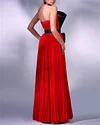 Women's Tube Top Red Pleated Dress