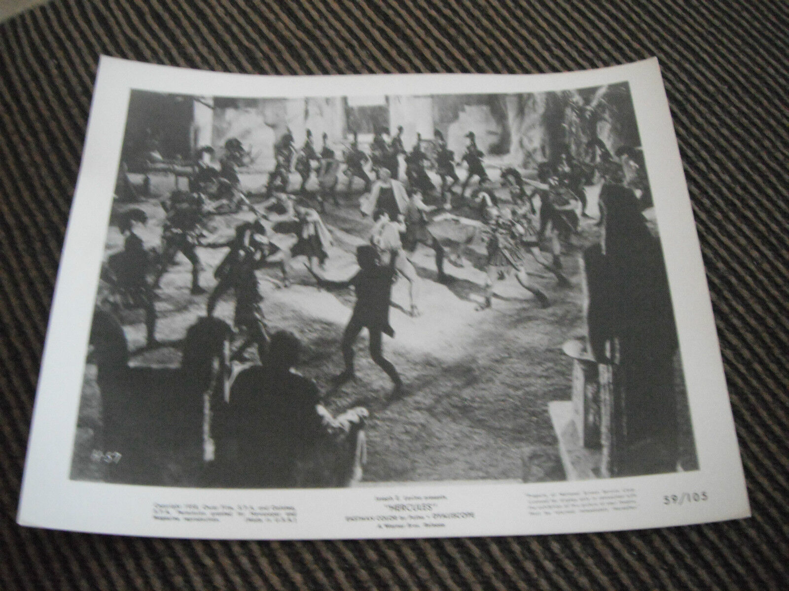 Hercules B&W 8x10 Promo Photo Poster painting Original Publicity Lobby Action Scene 1958