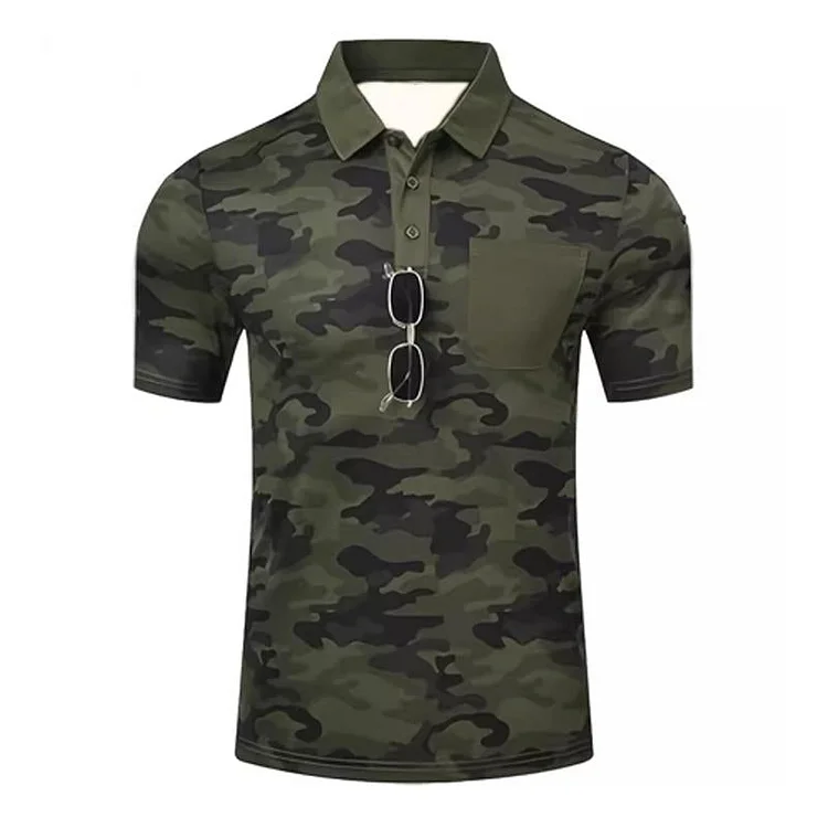 Men's Camouflage Lapel Outdoor Camouflage Lapel POLO Shirt