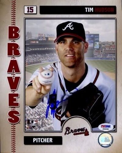 Tim Hudson Signed Psa/dna 8x10 Photo Poster painting Autograph Authentic