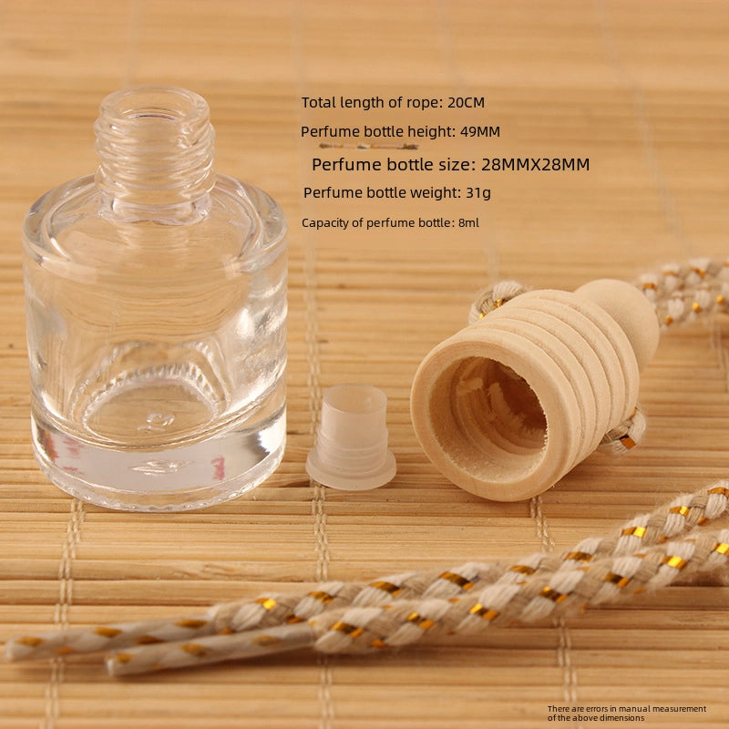 Car Perfume Pendant Car Perfume Bottle Aromatherapy Bottle Pendant 8ml Cylindrical Perfume Bottle Pendant Logo