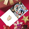 (US Only)6PCS Christmas Penguin DIY Diamond Art Greeting Cards Congratulations Cards