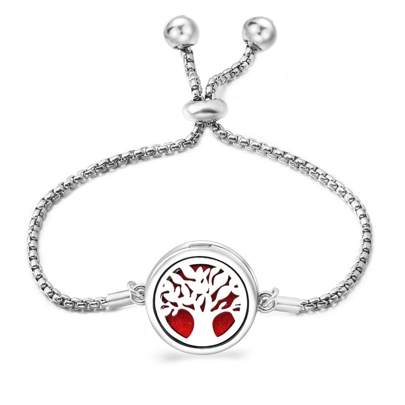 Fashion Angel Wings Aromatherapy Pendant Bracelet Essential Oil Diffuser Stainless Steel Bracelet Adjustable Women Simple