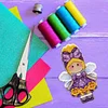 Aster DIY Cross Stitch Kit 14CT Thread Art Needlework Fridge Magnets 7x11cm tapestrymarket