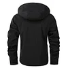 Men's Casual Jacket Parka Autumn and Winter Hooded Men's Coat Solid Color Outdoor
