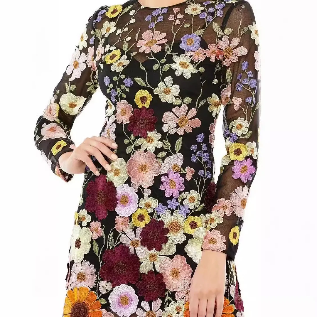 Athvotar Three-Dimensional Flower Bag Hip Sexy Dress Women's 2025 Spring And Summer New