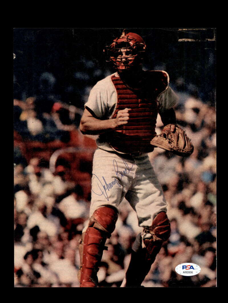 Johnny Bench PSA DNA Coa Signed 8x10 Vintage 1970`s Reds Photo Poster painting Autograph