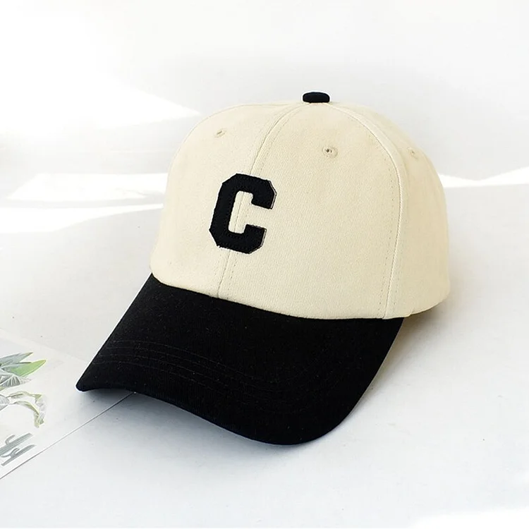 Korean Baseball Cap Letter C Cotton Cap Outdoor Sun Hat Unisex