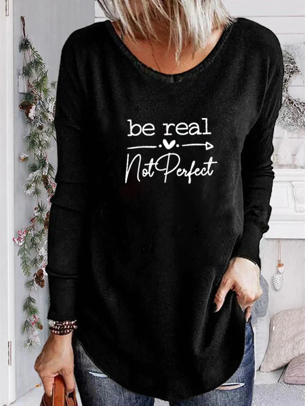 Unisex 100% Cotton Long Sleeve Crew Neck Be Kind Shirt