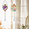 2 pi&egrave;ces croix croix DIY peinture acrylique diamant art carillons &agrave; vent avec pendentif en cristal et diamant pendentif suspendu double face pour adultes pour d&eacute;butants d&eacute;coration jardin maison