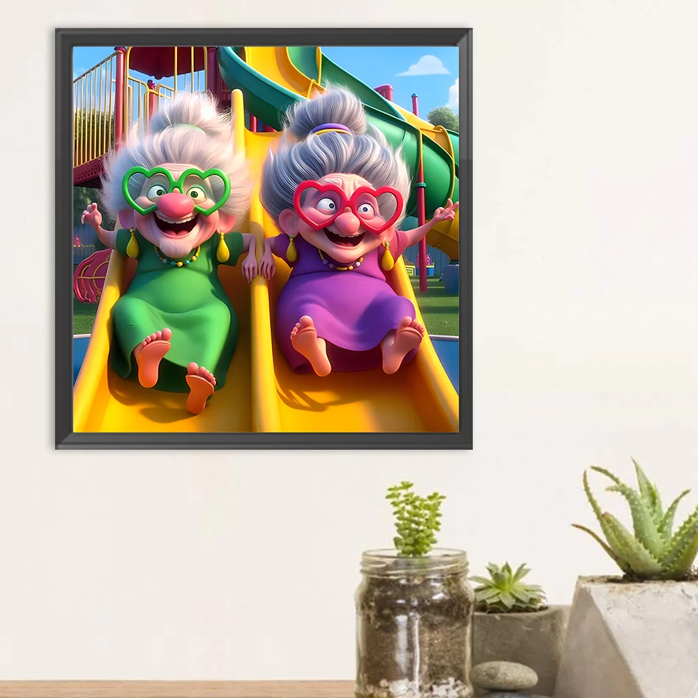 Diamond Painting - Full Round Drill - Grandma(Canvas|30*30cm)