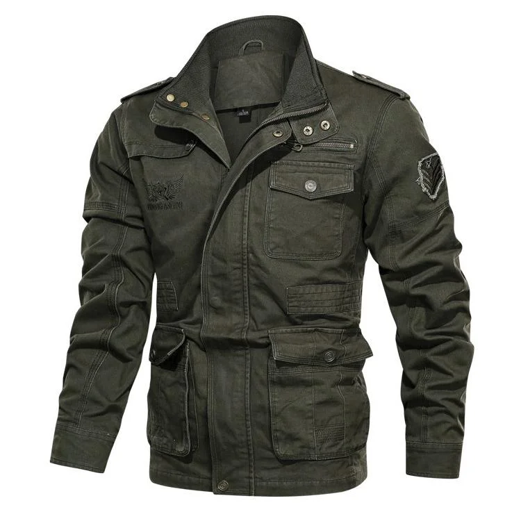 Men's outdoor mid-length military jacket / [viawink] /