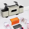 Car Back Seat Organizer with Cup Holder Tissue Box and Hooks Travel Accessories