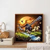 Diamond Painting-DIY Full Round Drill Western Elements Guitar And Horse