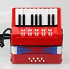 17 Keys 8 Bass Accordion Instrument, Mini Instrument for Students, Early Learning Enlightenment, Suitable for Music Lovers Accordion Mini Accordion with Adjustable Shoulder Straps, Softer Sound, Portable Instrument for Music Beginners
