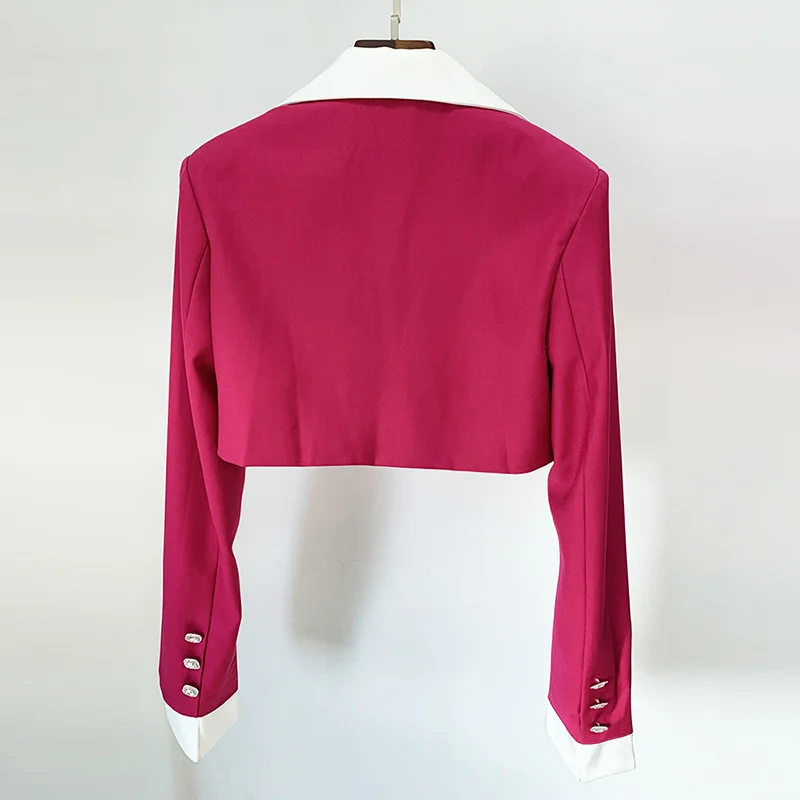 Nigikala Nigikala 2025 Star New Color Suit Umbilical Short Jacket Set Folding Skirt