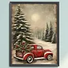 Christmas Tree And Car-11CT Stamped Cross Stitch 40*53cm/15.75*20.87in tapestrymarket