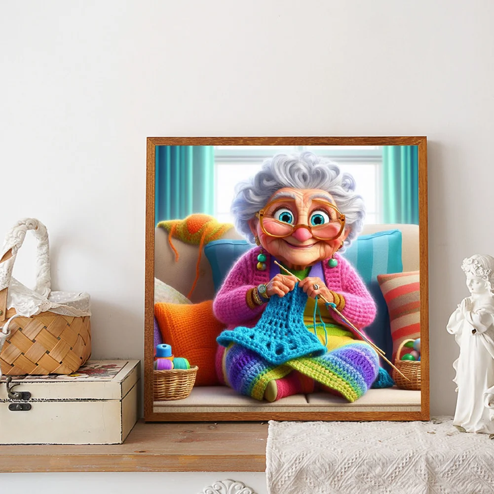 Diamond Painting - Full Round Drill - Grandma(Canvas|40*40cm)