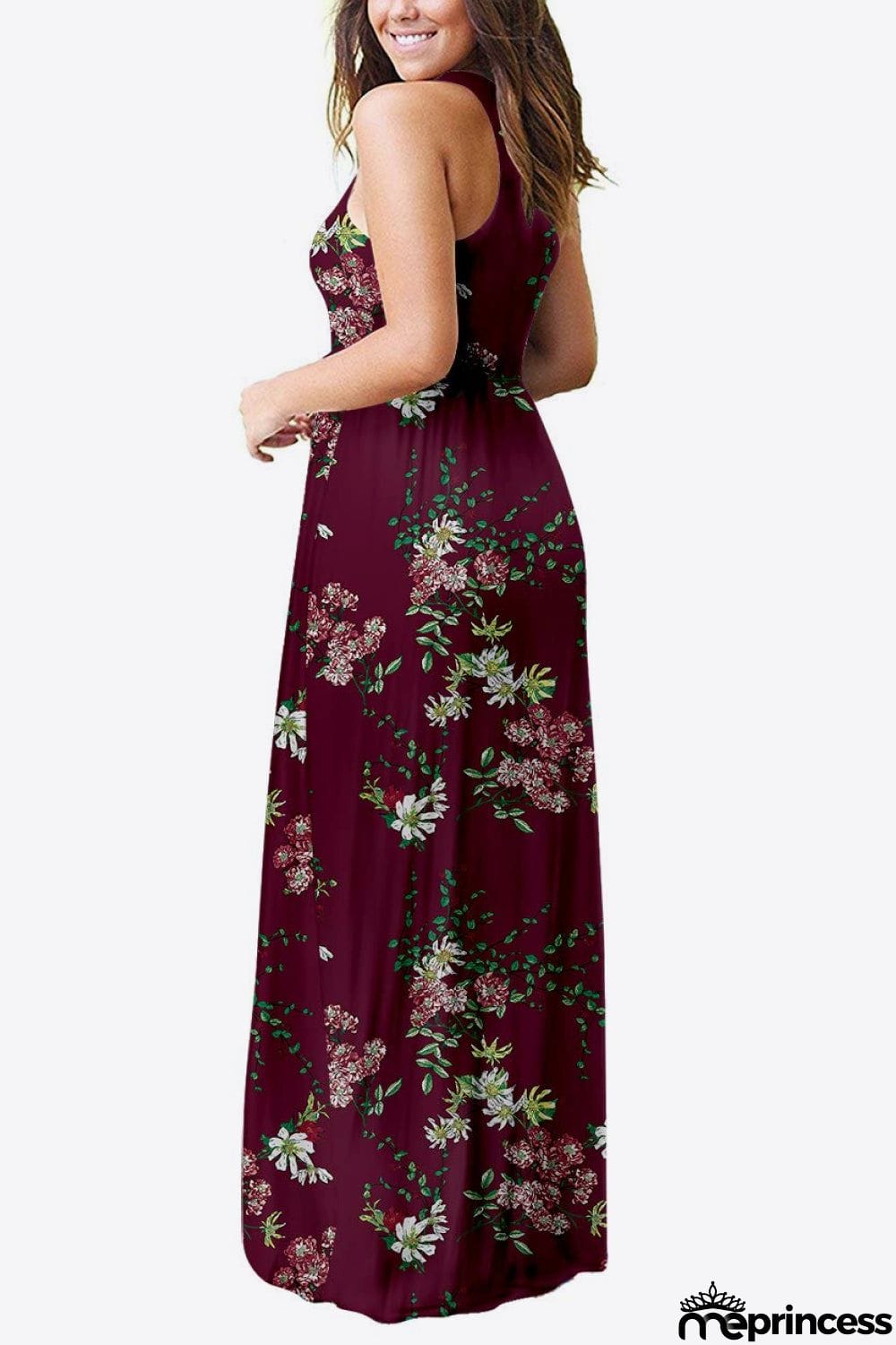 Empire Waist Sleeveless Dress with Pockets