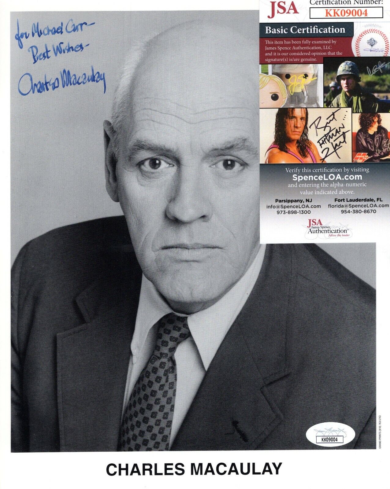 Charles Macaulay Actor Hand Signed Autograph 8x10 Photo Poster painting with JSA COA